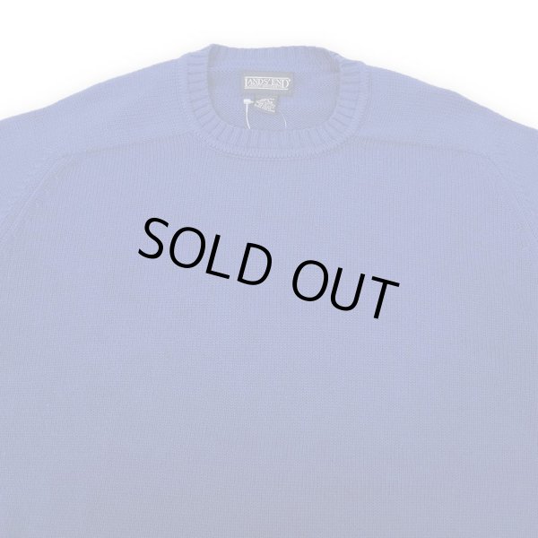 画像3: 90's LANDS' END ドリフターセーター "MADE IN USA / BLUE" (3)