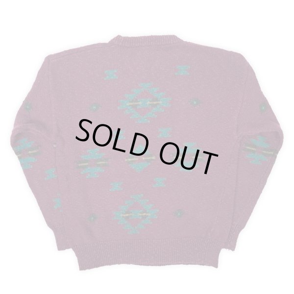 画像2: 80's Eddie Bauer ネイティブ柄 コットンニット "黒タグ" (2)