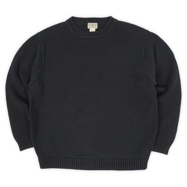 画像1: 00's L.L.Bean コットンニット "BLACK" (1)