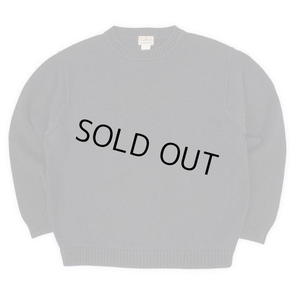 画像1: 00's L.L.Bean コットンニット "BLACK" (1)