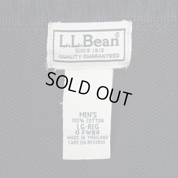 画像2: 00's L.L.Bean コットンニット "BLACK" (2)