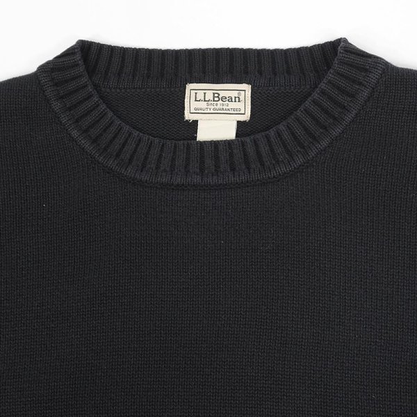 画像3: 00's L.L.Bean コットンニット "BLACK" (3)