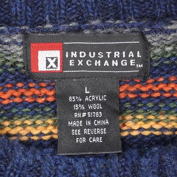 画像2: 90-00's INDUSTRIAL EXCHANGE マルチボーダーニット (2)