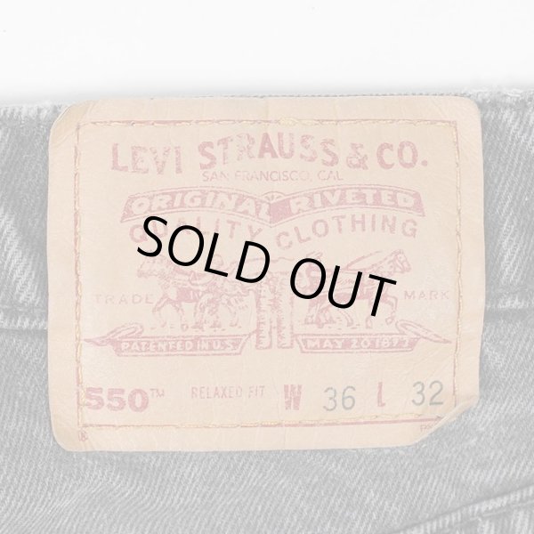 画像3: 90's Levi's 550 ブラックデニムパンツ "MADE IN USA / 実寸W34 L31" (3)