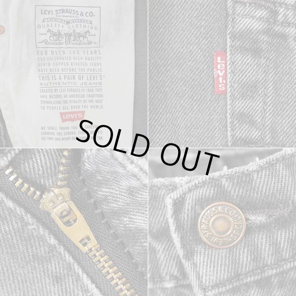 画像4: 90's Levi's 550 ブラックデニムパンツ "MADE IN USA / 実寸W34 L31" (4)