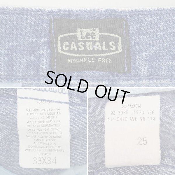 画像3: 90's Lee CASUALS 2タック デニムトラウザー "W33 L29相当" (3)