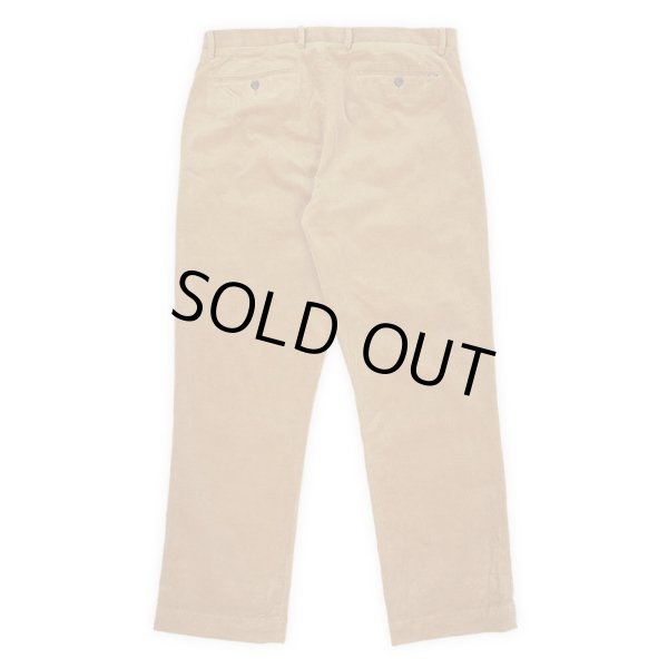 画像2: 00's Polo Ralph Lauren ノータック 太畝コーデュロイトラウザー "CAMEL / W34 L30" (2)