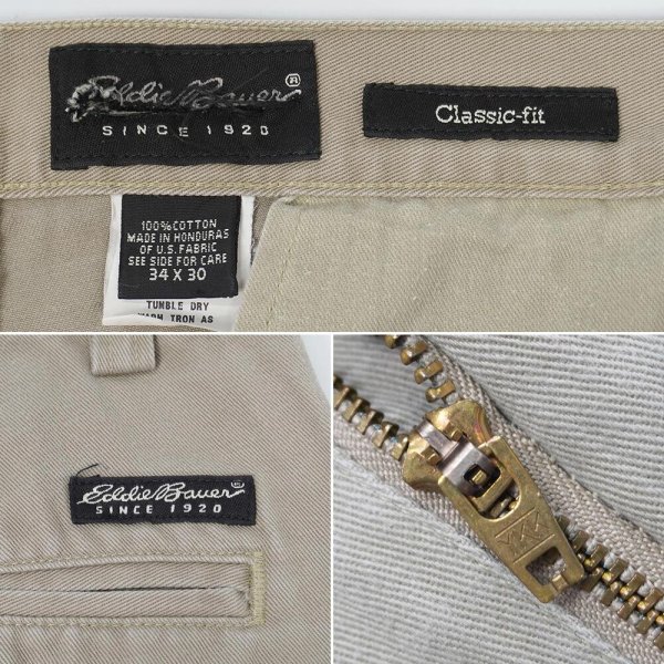 画像3: 00's Eddie Bauer 2タック チノトラウザー "W34 L30" (3)