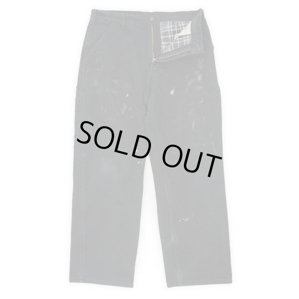 画像1: 00's Carhartt フランネルライナー ダックペインターパンツ "B111 BLK / W34 L30" (1)