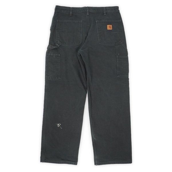 画像2: 00's Carhartt フランネルライナー ダックペインターパンツ "B111 BLK / W34 L30" (2)