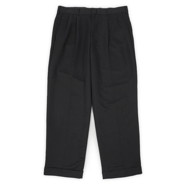 画像1: 00's DOCKERS 2タック ポリエステルトラウザー "BLACK / W34 L30" (1)