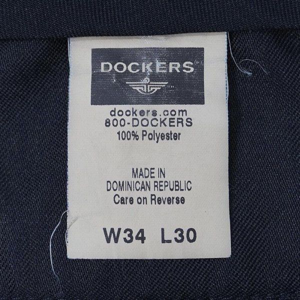 画像3: 00's DOCKERS 2タック ポリエステルトラウザー "BLACK / W34 L30" (3)