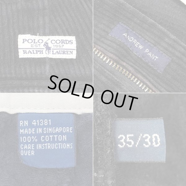 画像3: 90's Polo Ralph Lauren 2タック 太畝コーデュロイトラウザー "ANDREW PANT / W35 L30" (3)