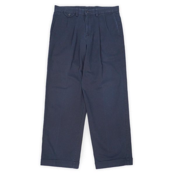 画像1: 00's DOCKERS 2タック チノトラウザー "NAVY / W32 L30" (1)