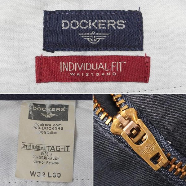 画像4: 00's DOCKERS 2タック チノトラウザー "NAVY / W32 L30" (4)