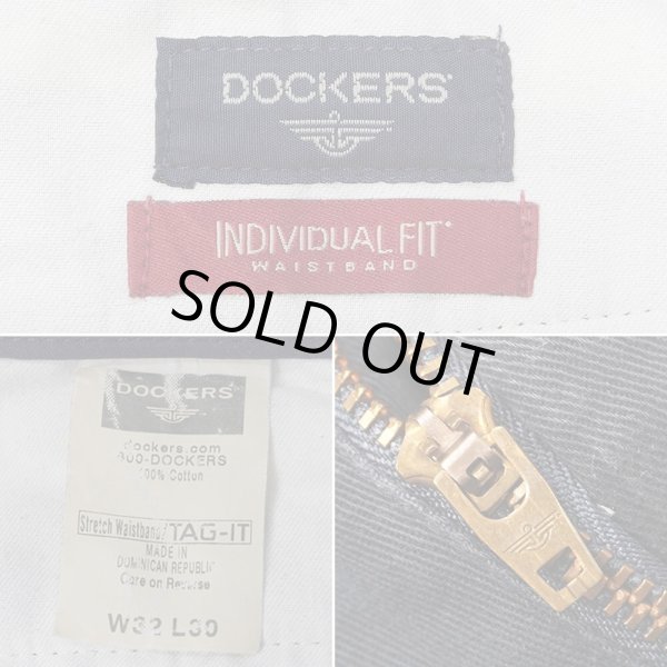 画像4: 00's DOCKERS 2タック チノトラウザー "NAVY / W32 L30" (4)