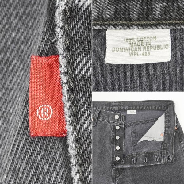 画像4: 00's Levi's 501 ブラックデニムパンツ "W36 L30" (4)