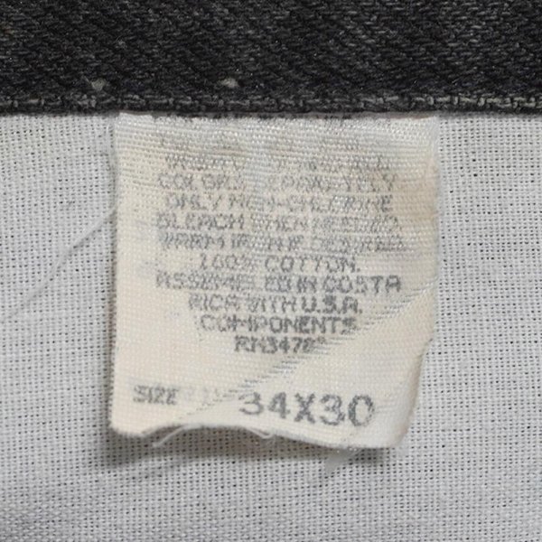 画像4: Late 90's Lee 200-8908 ブラックデニムパンツ "W34 L30" (4)