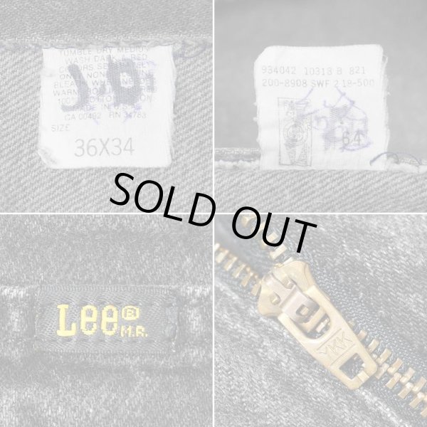 画像4: 90's Lee 200-8908 ブラックデニムパンツ "MADE IN USA / W36 L34" (4)