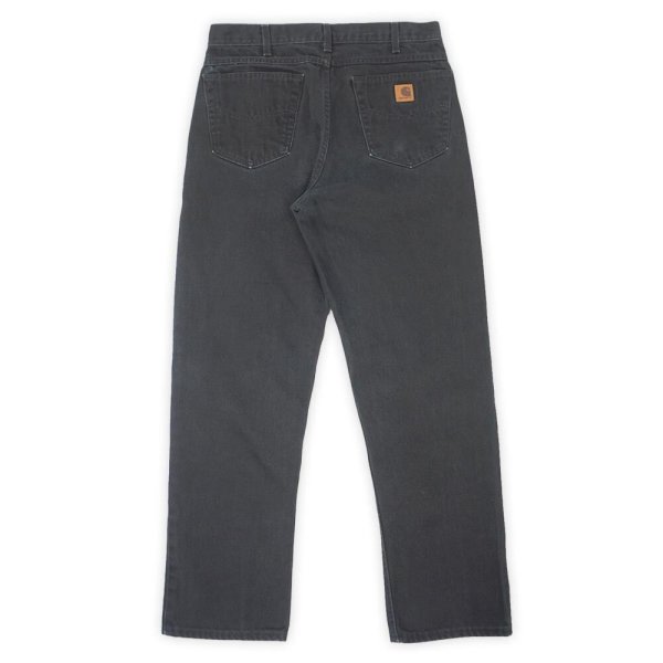 画像2: Early 00's Carhartt ブラックデニムパンツ "B161 BLK / MADE IN USA" (2)
