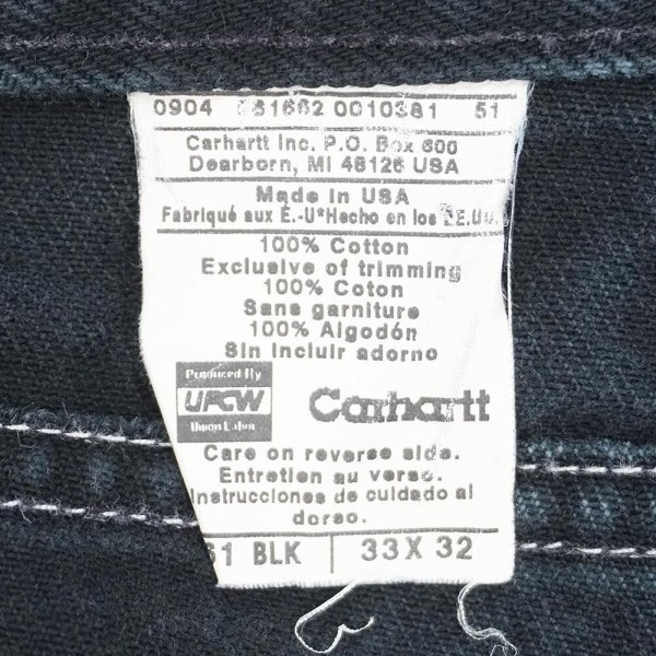 画像3: Early 00's Carhartt ブラックデニムパンツ "B161 BLK / MADE IN USA" (3)