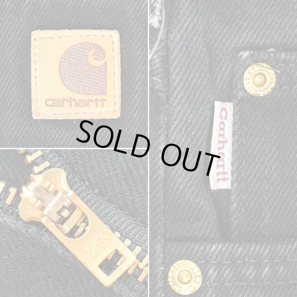 画像4: Early 00's Carhartt ブラックデニムパンツ "B161 BLK / MADE IN USA" (4)