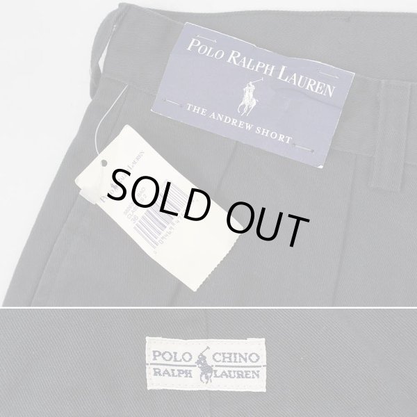 画像3: 90's Polo Ralph Lauren 2タック チノショーツ “ANDREW SHORT / BLACK / DEADSTOCK” (3)