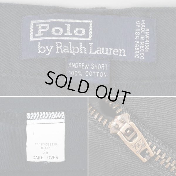 画像4: 90's Polo Ralph Lauren 2タック チノショーツ “ANDREW SHORT / BLACK / DEADSTOCK” (4)