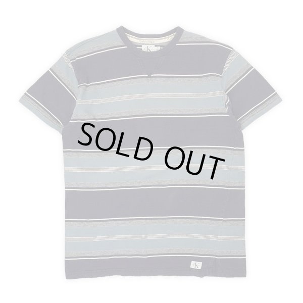 画像1: 90's Calvin Klein マルチボーダーTシャツ (1)