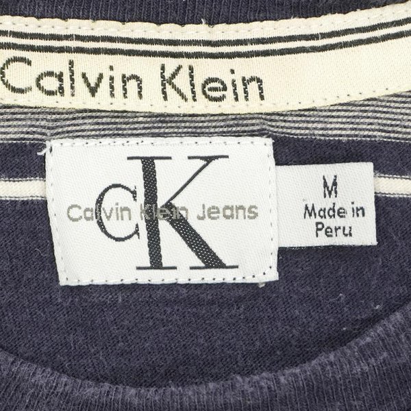 画像2: 90's Calvin Klein マルチボーダーTシャツ (2)