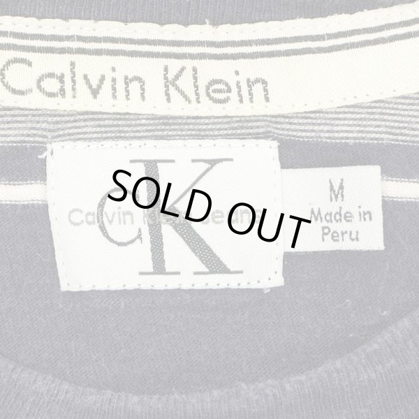 画像2: 90's Calvin Klein マルチボーダーTシャツ (2)