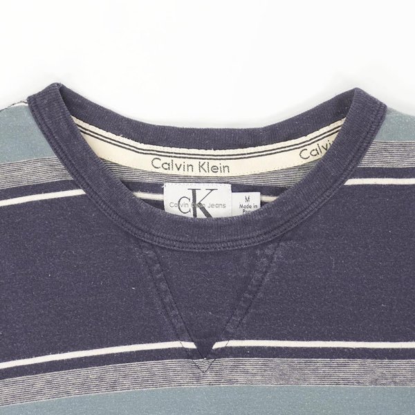 画像3: 90's Calvin Klein マルチボーダーTシャツ (3)