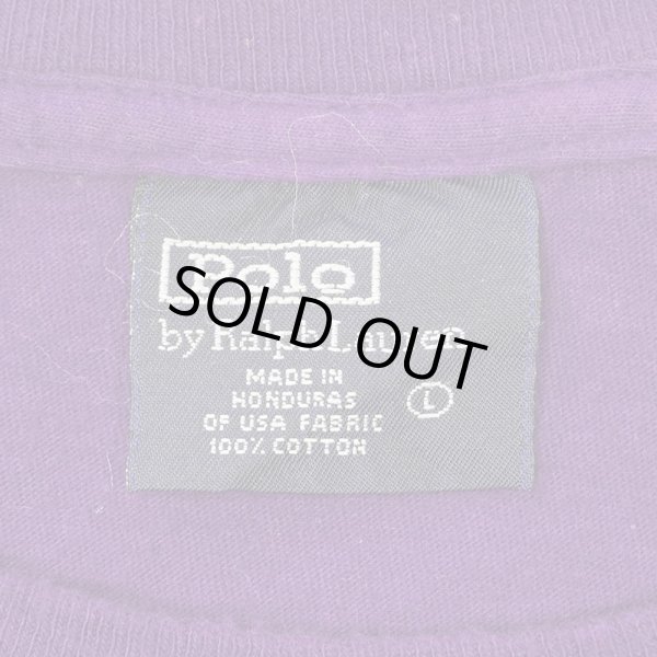 画像2: 90's Polo Ralph Lauren ロゴ刺繍Tシャツ "PURPLE" (2)