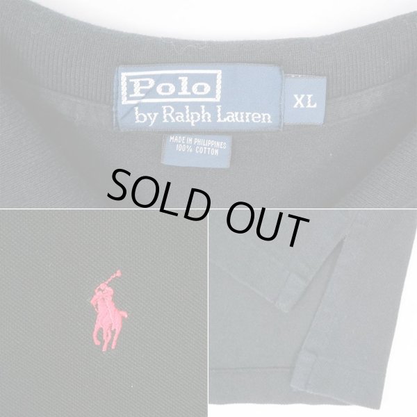 画像2: 90's Polo Ralph Lauren ポロシャツ "BLACK" (2)