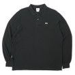 画像1: 00's LACOSTE L/S ポロシャツ "DESIGNED IN FRANCE / BLACK" (1)