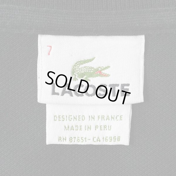 画像2: 00's LACOSTE L/S ポロシャツ "DESIGNED IN FRANCE / BLACK" (2)