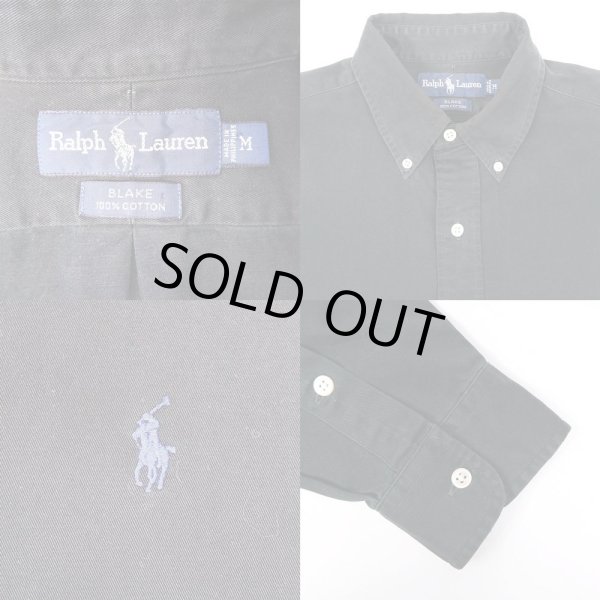画像3: 90's Polo Ralph Lauren ボタンダウンシャツ "BLAKE / BLACK" (3)