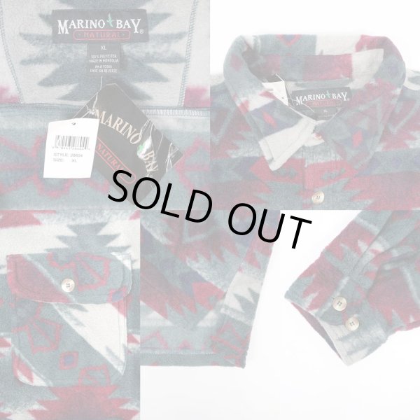 画像3: 90's MARINO BAY ネイティブ柄 フリースシャツ "DEADSTOCK" (3)