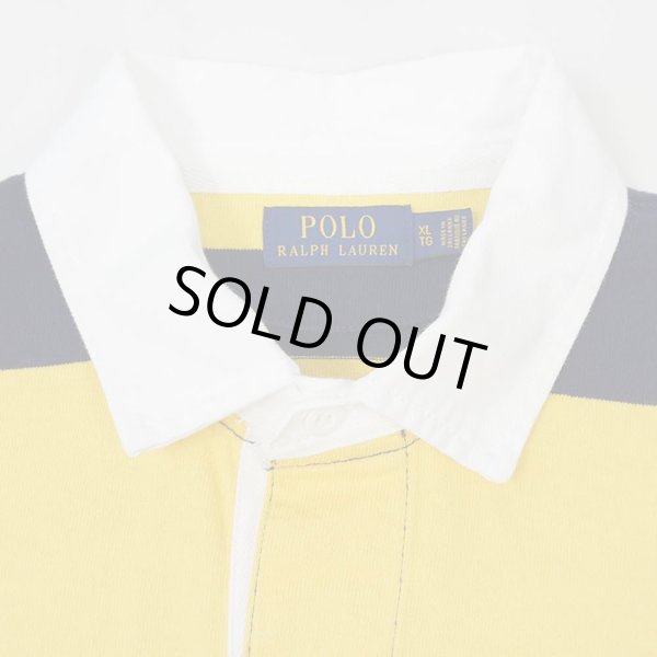 画像3: 00's Polo Ralph Lauren ボーダー柄 ラガーシャツ “NAVY × YELLOW” (3)