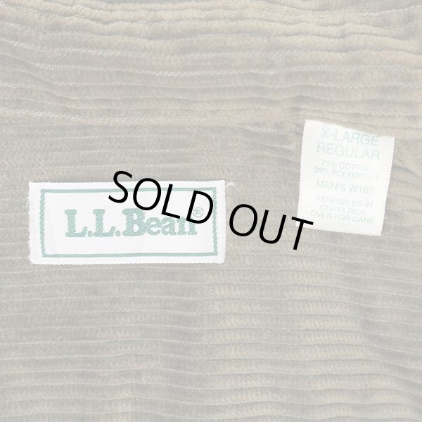 画像2: 90's L.L.Bean 太畝コーデュロイ ワークシャツ (2)