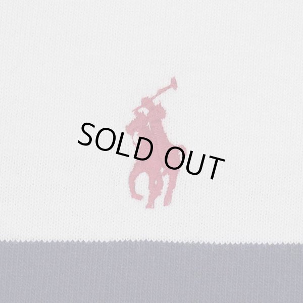 画像4: 00's Polo Ralph Lauren ワイドボーダー柄 ラガーシャツ "NAVY×WHITE" (4)