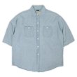 画像2: 60's ELY シャンブレーシャツ "Embroidery & Cut Off Custom" (2)