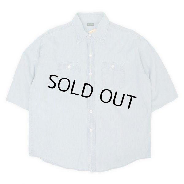 画像2: 60's ELY シャンブレーシャツ "Embroidery & Cut Off Custom" (2)