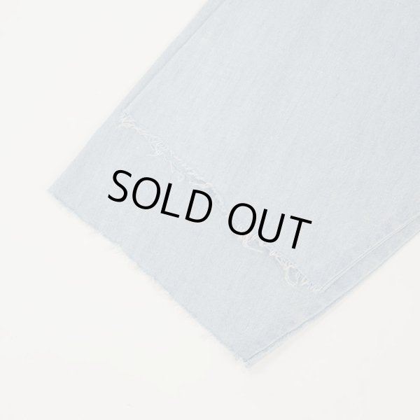 画像4: 60's ELY シャンブレーシャツ "Embroidery & Cut Off Custom" (4)