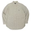 画像1: 90's Polo Ralph Lauren フランネル ボタンダウンシャツ "BLAKE / Beige Plaid" (1)