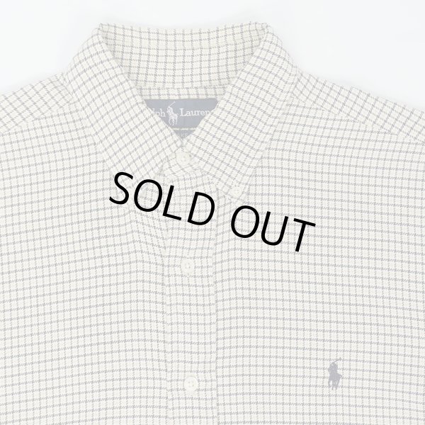 画像3: 90's Polo Ralph Lauren フランネル ボタンダウンシャツ "BLAKE / Beige Plaid" (3)