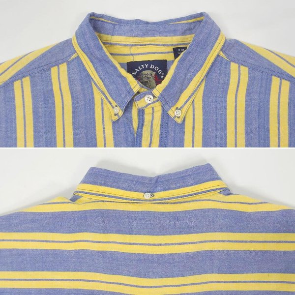 画像3: 90's SALTY DOG GANT S/S ボタンダウンシャツ “Striped Chambray” (3)