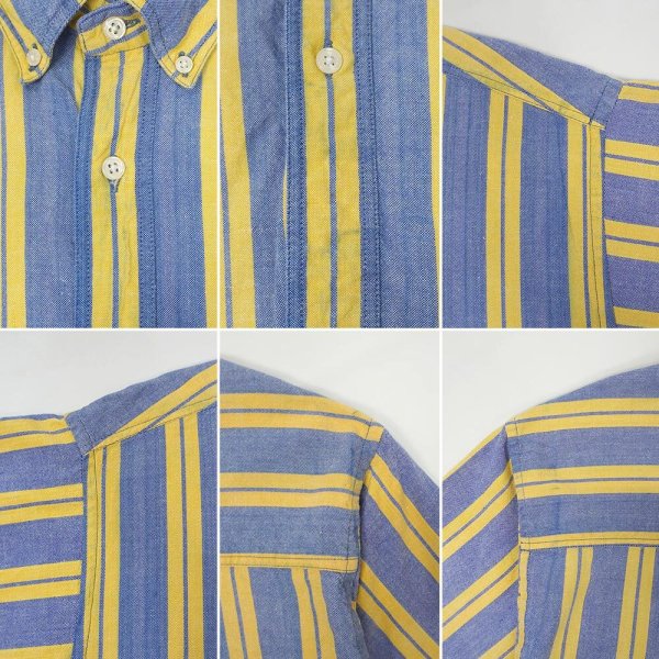 画像5: 90's SALTY DOG GANT S/S ボタンダウンシャツ “Striped Chambray” (5)