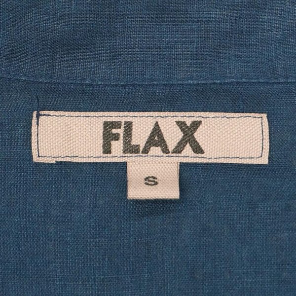 画像2: 90's FLAX L/S リネンオープンカラーシャツ (2)