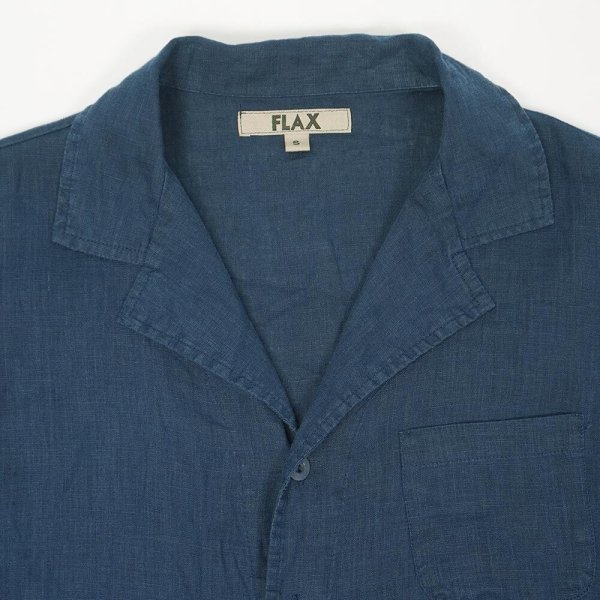 画像3: 90's FLAX L/S リネンオープンカラーシャツ (3)